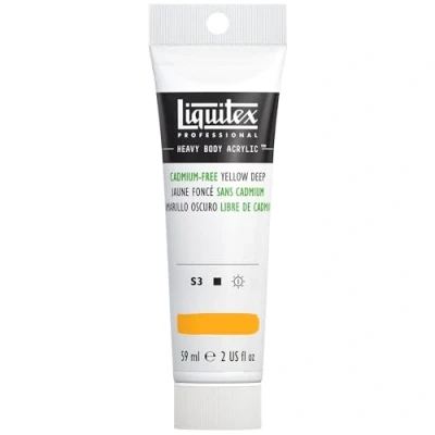 Image of Liquitex 59 ml Professional Heavy Body Cadmium Acrylic Paint Tube, Deep Yellow