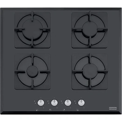 Image of Franke FHNS 604 4G BK C built in Gas hob Black Plate (Built in, Hob, Glass, Black, 1000 W, 1750 W)