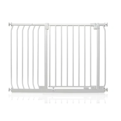 Image of Safetots Elite Pressure Safety Gate, 107cm 116cm, Matt White, Fit Stair Baby Gate for Doors Hallways and Spaces, Barrier, Easy Installation