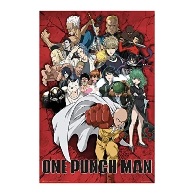 Image of Grupo Erik One Punch Man Poster 36 x 24 inches / 91.5 61 cm Shipped Rolled Up Cool Posters Art &amp; Prints Wall