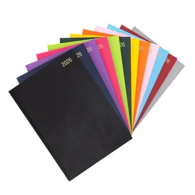 Image of evelay 2026 Diary A4 A5 Day to Page Hardback Full Year Planner Organiser Journal (A4 a Day, Black)