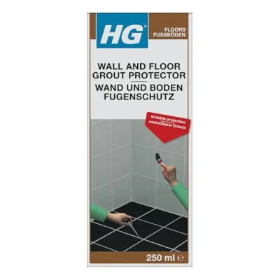 Image of HG Wall &amp; Floor Grout Protector, Colourless Sealer Between Tile Sealant, Kitchen Bathroom Invisible Protection for Grouting 250ml