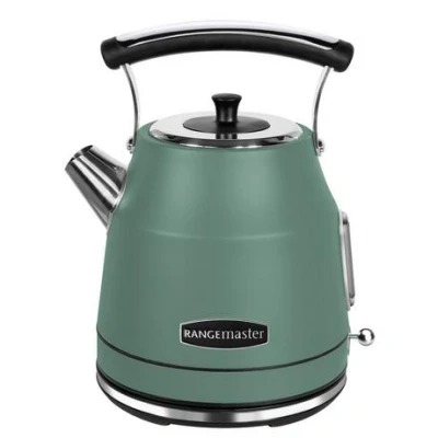 Image of Rangemaster RMCLDK201MG Mineral Green Cordless Electric 1.7L 3kW Classic Kettle with Quick and Quiet Boil, Boil Dry Protection 2 Year Guarantee