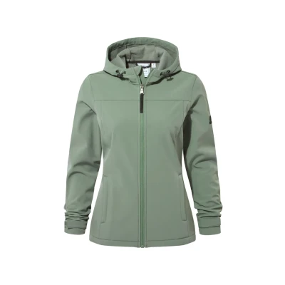 Image of TOG24 Keld Lightweight Womens Softshell Jacket, Windproof, Showerproof Zip Up Outdoor Jacket with Hood