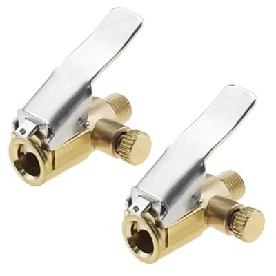 Image of Be In Your Mind 2Pcs Tire Pump Valve Adapter Replacement Car Lever Plug Brass Tyre Air Clip Accessories for Cars Trucks
