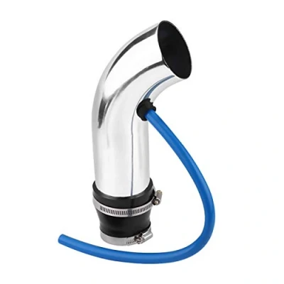 Image of Cold Air Intake Pipe Kit, 76mm/3inch Universal Car Tube Hose Kit Filter System Aluminum Automotive Kit(Silver)