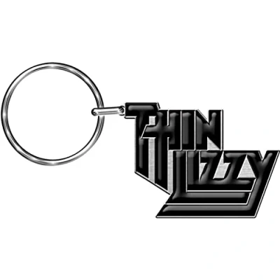 Image of Thin Lizzy Keyring Classic band Logo Official Black One Size
