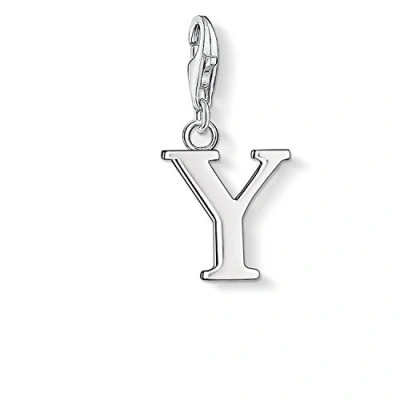 Image of Thomas Sabo Women Charm Pendant Letter A Z Club Silver 925 Sterling Silver, Y