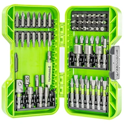 Image of Greenworks 70 Piece Impact Rated Driving Set,Screwdriver Bit Set,Precision Milled Bit,Modular Case,Magnetic Holder