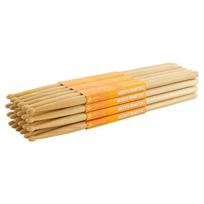 Image of World Rhythm Drumsticks 5A by Wood Tip Pairs of Hickory Drum Sticks Stick Brick, 12