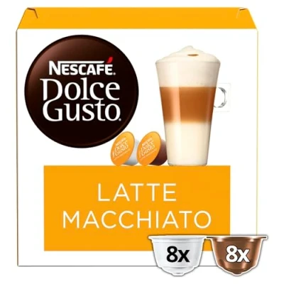 Image of NESCAFÉ Dolce Gusto Latte Macchiato Coffee Pods total of 48 Milky (3 Packs)