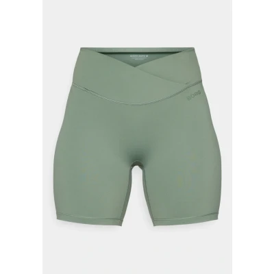 Image of Björn Borg Studio Cross Shorts Leggings, Women&#039;s, Size: 14, Agave green
