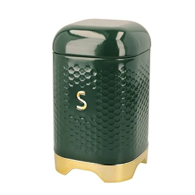 Image of Lovello Textured Hunter Green Sugar Canister