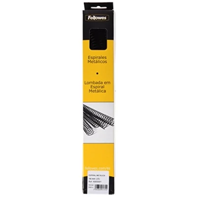 Image of Fellowes 25 Spiral Metal for Binding, 5: 1, 59 Holes, Black 14 mm
