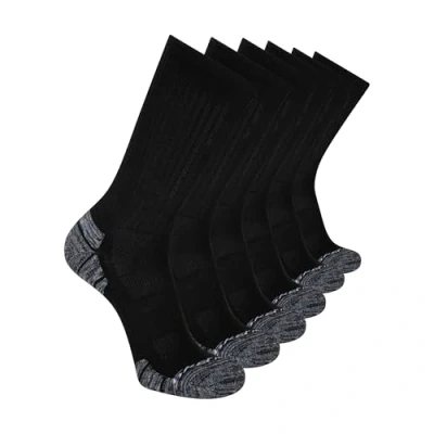 Image of Skechers Men&#039;s 6 Pack Crew Socks, Black/White, 10 13