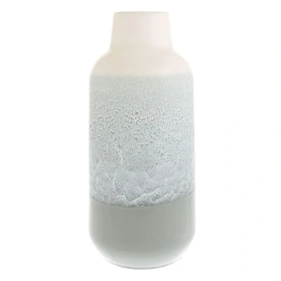 Image of pf+a Reactive Glaze Green Bottle Vase Decorative Grey/Green Glazed Floral Home Decor