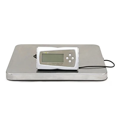 Image of T Mech 200kg Digital Postal Weighing Scales Letter &amp; Parcel, Stainless Steel, 41cm x 36cm Weighs up to 200kg/ 440lb