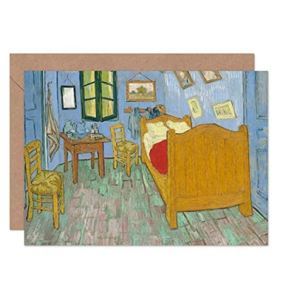 Image of Artery8 Vincent Van Gogh The Bedroom Fine Art Greeting Card Plus Envelope Blank Inside