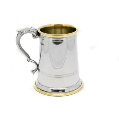Image of Personalised Wentworth Wortley Pint Pewter Tankard Engraved Gift Enter Your Own Custom Text