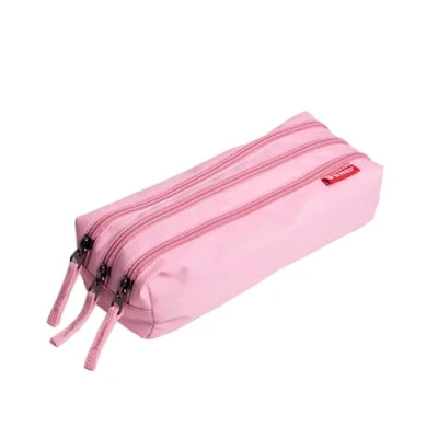 Image of Enri, School Pencil Case 3 Compartments Unisex, 21 x 9 8 cm, Colour: Pink