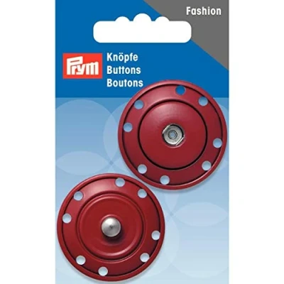 Image of Prym 341833 Sew On Snap Fastener 35 mm Dark red