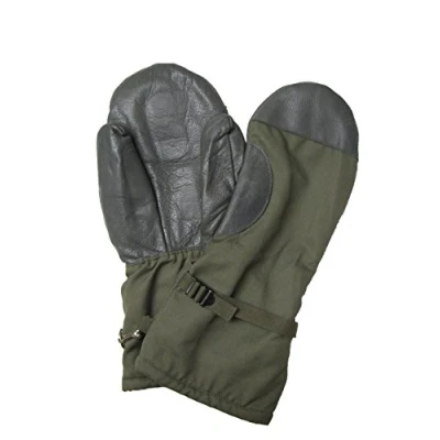 Image of Genuine German Army Issued Goretex Waterproof Extreme Cold Weather Fur Lined Mitts in Olive
