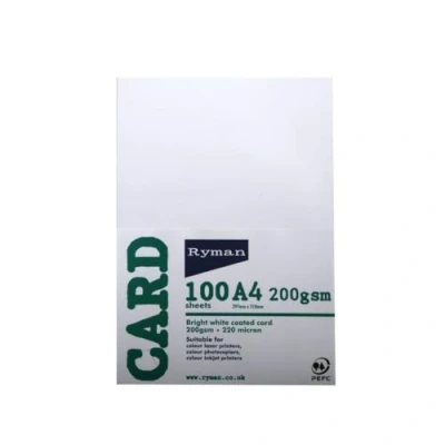 Image of Ryman Card A4 200gsm 100 Sheets