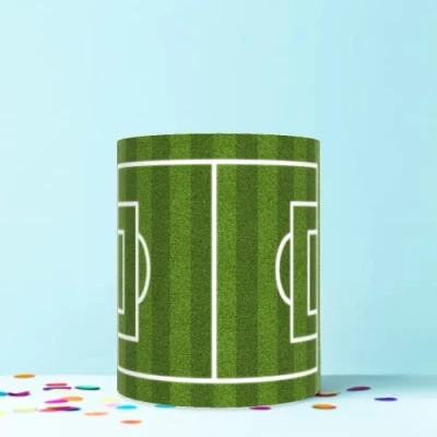 Image of FOOTBALL PITCH WRAP AROUND EDIBLE CAKE TOPPER ICING SHEET DECORATION 1