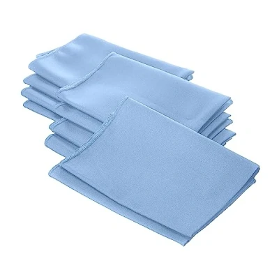 Image of LA Linen Poplin Napkin, Polyester, Light Blue, 18 x inch, Pack of 10