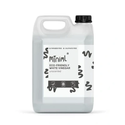 Image of Miniml Eco White Vinegar Cleaning All Natural Multi Surface &amp; Purpose Cleaner, Limescale Remover, Laundry Softener More 100% Vegan Cruelty Free (5L (Pack of 1)