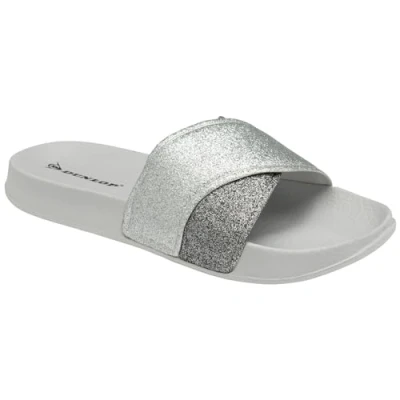 Image of DUNLOP Women FLIP Flops Sandals Ladies Toe Post Open Beach Summer Shoes Comfy Slipper Sliders (UK 6/EU 39, Silver)