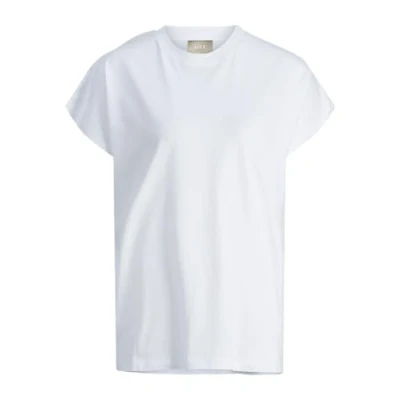 Image of JACK &amp; JONES Womens Jjxx Jxastrid Sl Boxy Every Tee Noos T Shirt, Bright White, XS UK
