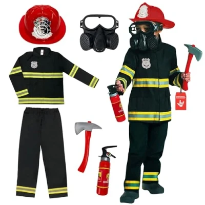Image of Morph Child&#039;s Fireman Costume, Child Size M