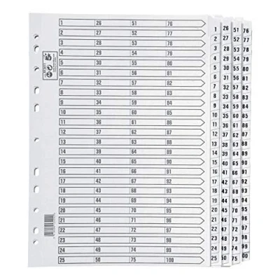 Image of 5 Star Index 230 micron Card with Clear Mylar Tabs 1 100 A4 White