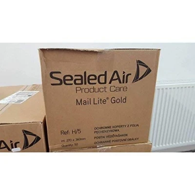 Image of 100 x H/5 MAIL LITE SEALED AIR PADDED ENVELOPES GOLD / BROWN (270 360mm)