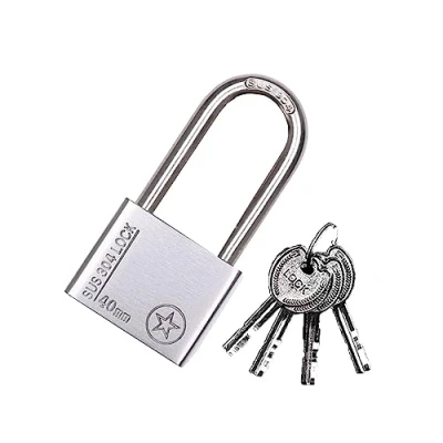 Image of 40mm Long Beam Padlock with 4 Keys,Master Key,Locker Room Lock,Padlock Key Outdoor,Cut Proof Lock,Suitable for Sports Gym Locker Lock Key, toolboxes,Doors, Fence
