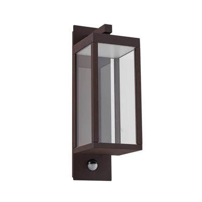Image of Lucande LED outdoor wall lamp Ferdinand, copper, sensor, 38 cm