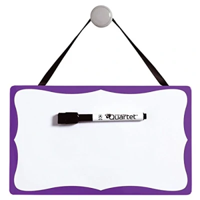 Image of Quartet 150 x 250 mm Vintage Magnetic Dry Erase Board with Passionate Purple Border