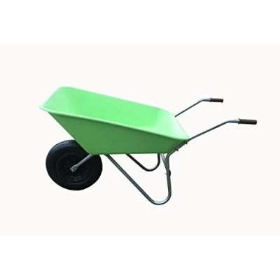 Image of KetoPlastics 85L LIME GREEN PLASTIC WHEELBARROW WITH BLACK PNEUMATIC WHEEL EXCELLENT QUALITY