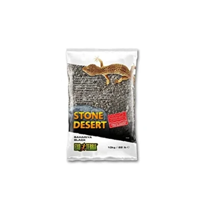 Image of Exo Terra Bahariya Black Stone Desert Natural Terrarium Substrate (10kg),Black