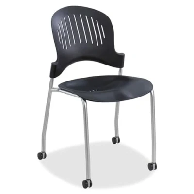 Image of Safco 3385BL Zippi Stacking Chair (Pack of 2) Black