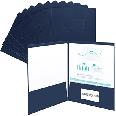 Image of 10pcs Easy Access A4 Paper Folder with 2 Pockets Report File Presentation Project Folders Card Holder Document Portfolios Jackets Paperwork Organizer for Office School Home