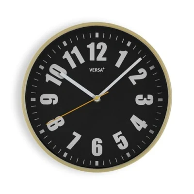 Image of Versa Wall Clock Black Plastic 4 x 30 cm