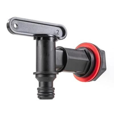 Image of Water butt/rain barrel/water tank outlet tap with nut and washer requires a 26mm hole