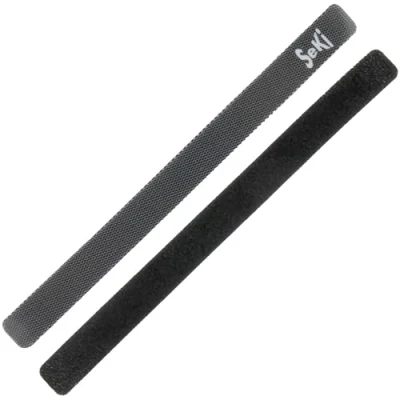 Image of SeKi Pack of 10 Velcro Cable Ties Black 15 cm Hook and Loop Tape 12 mm Wide Management Organiser Reusable Fastener