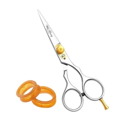 Image of Wishbeauty 5.5&quot; Hairdressing Scissors, Hair Cutting Scissor for Professional Hairdressers, Barber Stainless Steel Scissors Cutting, Sharp Women (Silver 5.5 Inch)