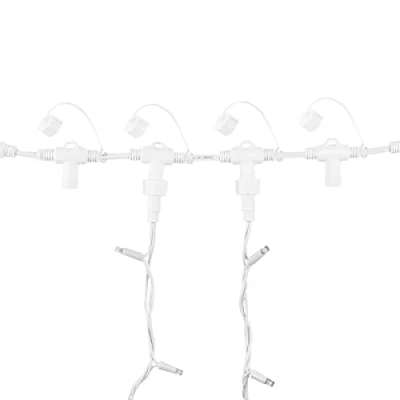 Image of Festive Lights ConnectPro Lighting Accessories Connectable Outdoor Waterproof Rubber Cable (9 Port Curtain Connector, White)