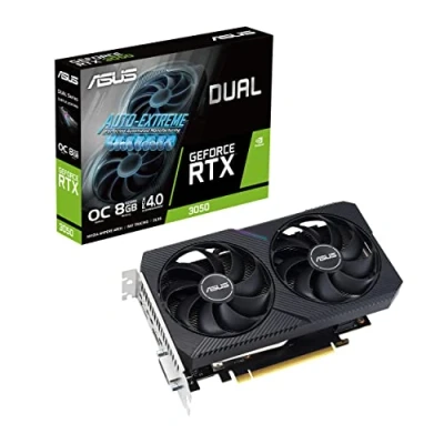 Image of ASUS Dual NVIDIA GeForce RTX 3050 OC Edition Gaming Graphics Card (PCIe 4.0, 8GB GDDR6 memory, HDMI 2.1, DisplayPort 1.4a, 2 slot design, Axial tech fan 0dB technology, and more)