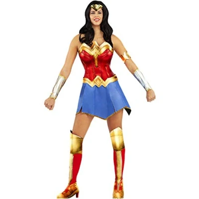 Image of Funidelia Wonder woman costume 100% OFFICIAL for size L Superheroes, DC Comics, Justice League, accessory Fun costumes your parties