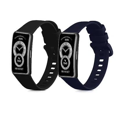 Image of kwmobile Straps Compatible with Huawei Band 9 / 8 2x Replacement Silicone Watch Bands